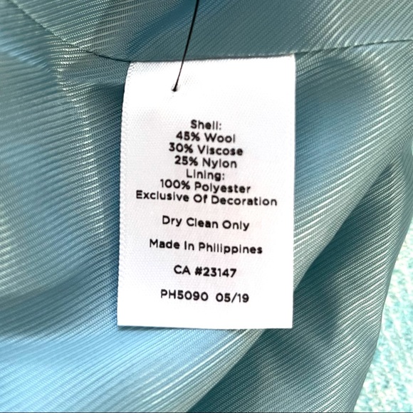 Talbots Women’s Blazer Jacket Blue Wool Blend Twill Size 18 - Picture 9 of 10